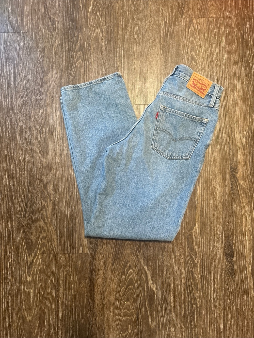 Levi's '94 Baggy Women's Blue Denim Jeans High-Rise Distressed 28x31 Light Wash